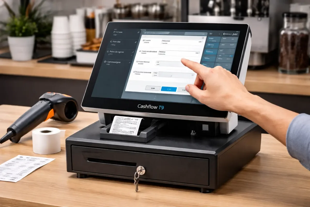 regler la caisse enregistreuse cashflow t9