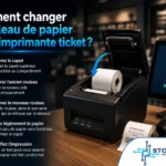 changer le rouleau de papier d'une imprimante ticket
