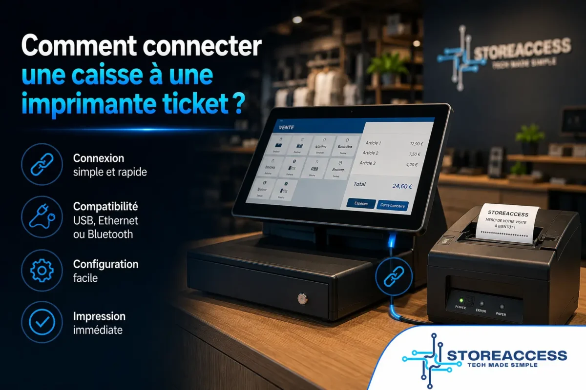 connecter une caisse à une imprimante
