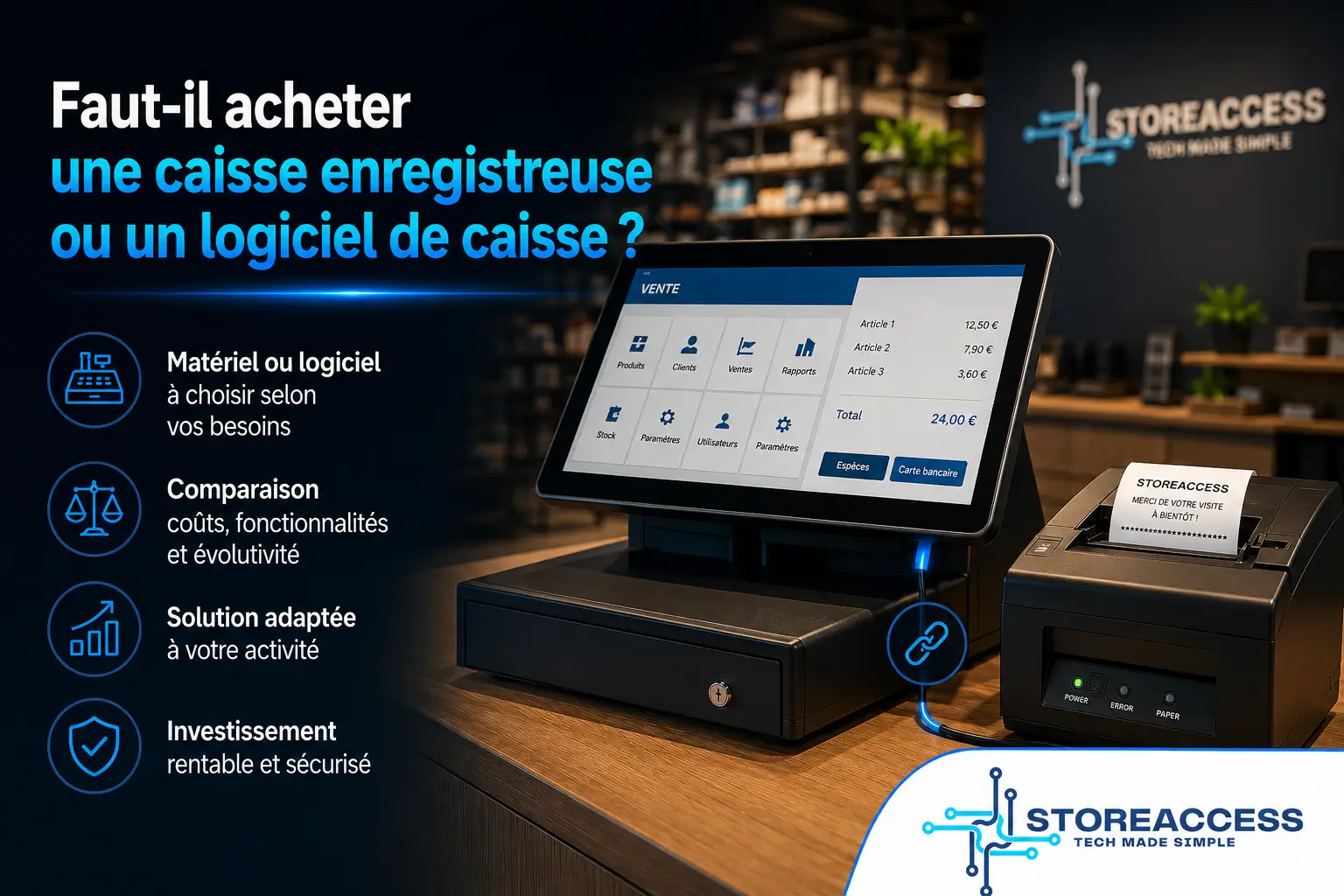 acheter une caisse enregistreuse ou un logiciel de caisse