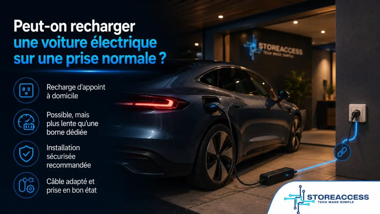 recharger une voiture électrique sur une prise normale