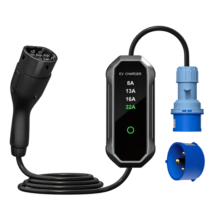 Chargeur portable voiture électrique type 2 – 7 kw monophasé